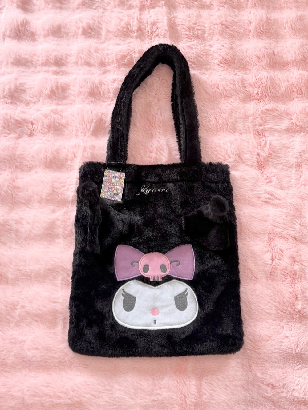 Sanrio Kuromi Fur Tote Bag